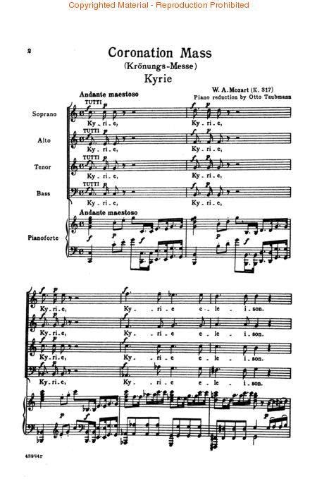 Missa C Major, KV 317 'Coronation Mass'